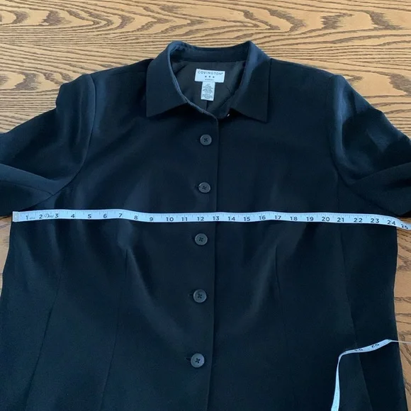 Modest Covington Woman dressy long sleeve black jacket with black lining. - Picture 7 of 9